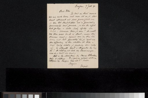 Letter to Etha Fles