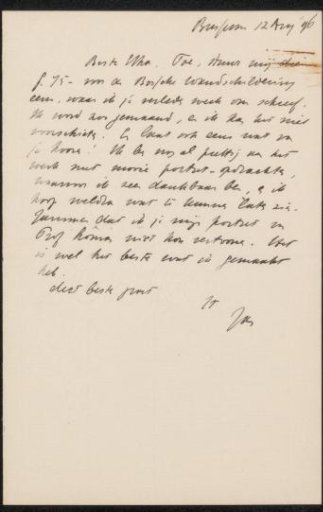 Letter to Etha Fles