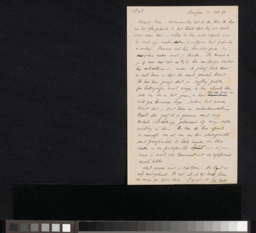 Letter to Cornelis Gerardus 't Hooft