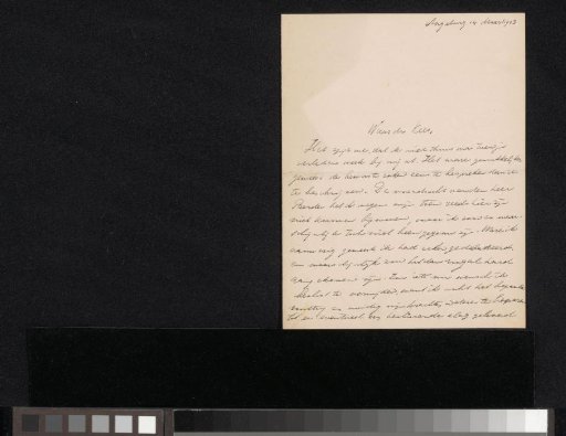 Letter to Cornelius Gerardus 't Hooft