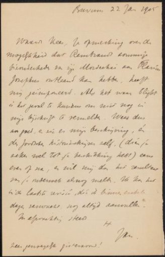 Letter to Cornelis Gerardus 't Hooft