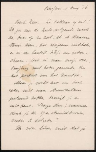 Letter to Cornelis Gerardus 't Hooft