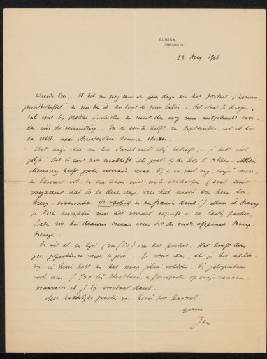 Letter to Cornelis Gerardus 't Hooft