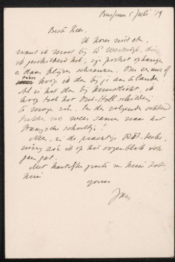 Letter to Cornelis Gerardus 't Hooft