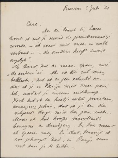 Letter to Isaac Israels