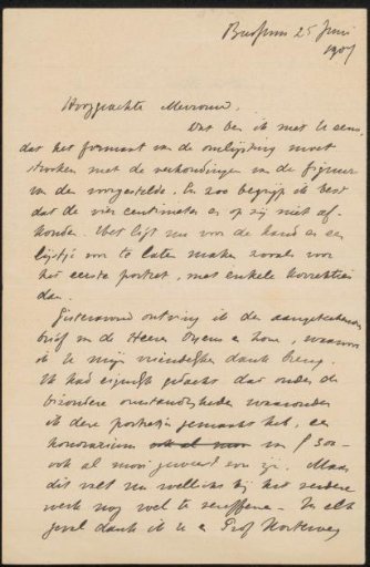 Letter to Wibbina Maria Korteweg-d'Aulnis de Bourrouil