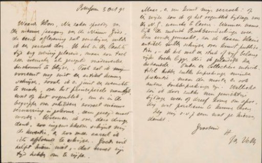 Letter to Willem Kloos