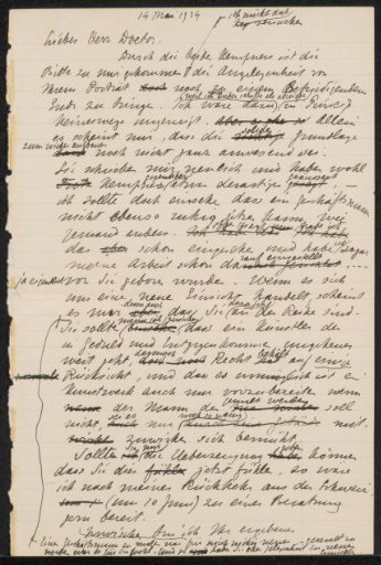 Letter to Fritz Mannheimer
