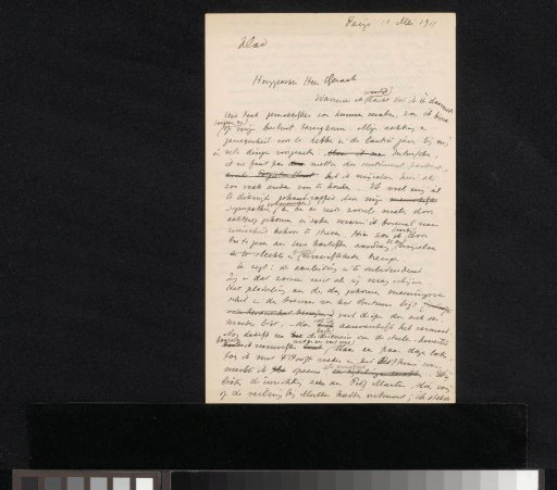Letter to Hendrick Peter Godfried Quack