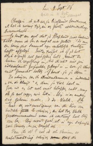 Letter to Chap van Deventer