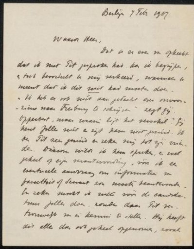 Letter to Samuel Muller (1848-1922)