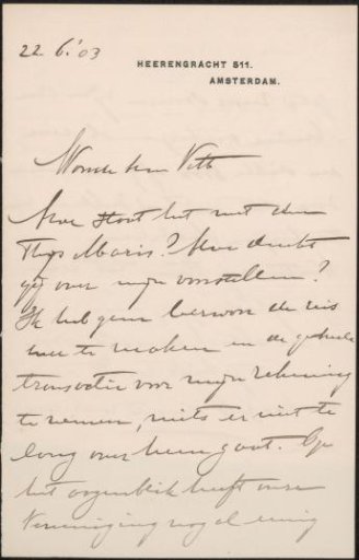 Letter to Jan Veth