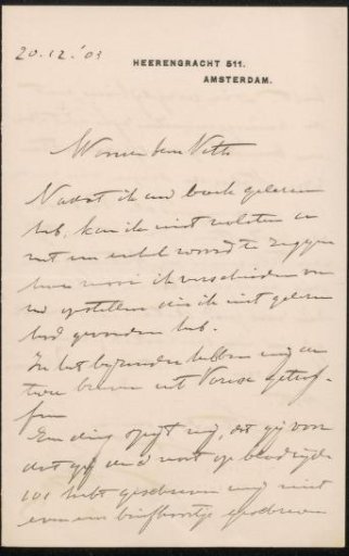 Letter to Jan Veth