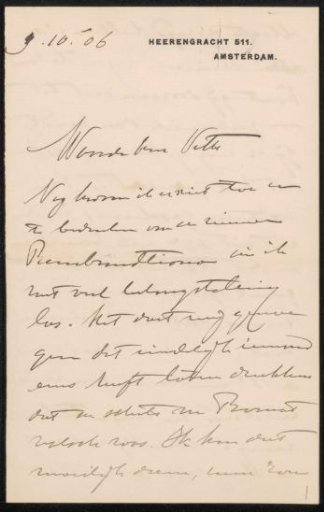 Letter to Jan Veth