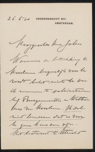 Letter to Jan Veth