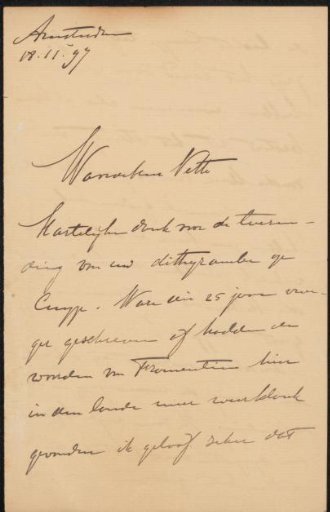 Letter to Jan Veth