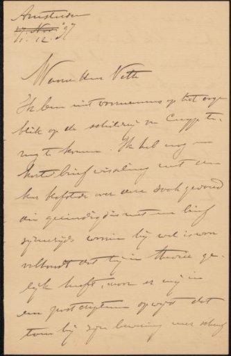 Letter to Jan Veth