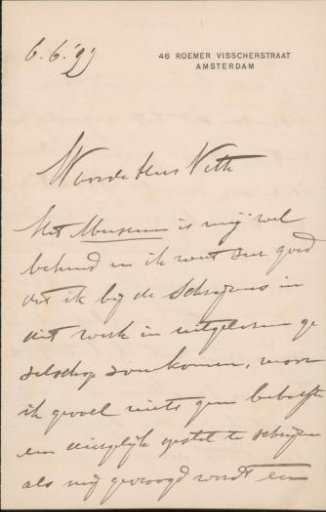 Letter to Jan Veth