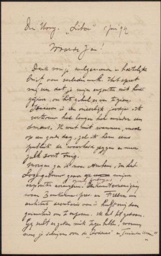 Letter to Jan Veth