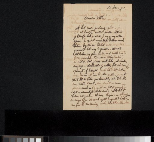 Letter to Jan Veth