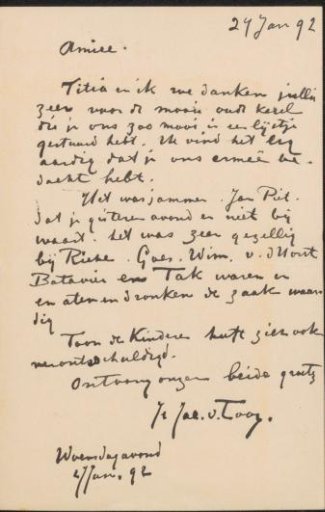 Letter to Jan Veth