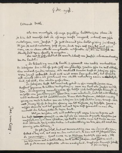 Letter to Jan Veth