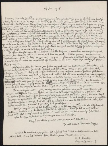 Letter to Jan Veth