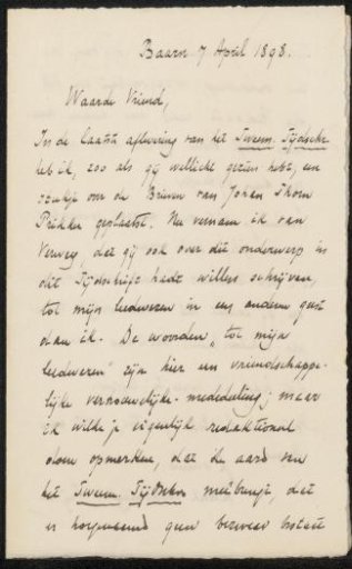 Letter to Jan Veth