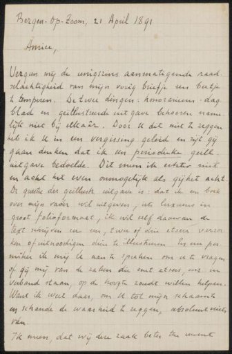 Letter to Jan Veth