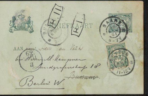 Postcard to Jan Veth