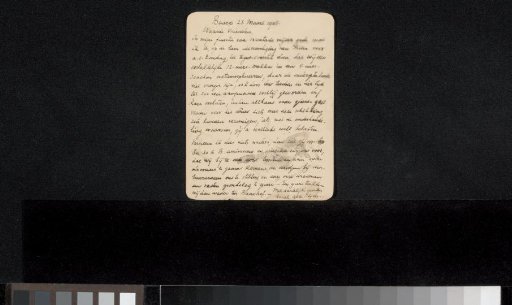 Letter to Jan Veth and Anna Dorothea Dirks