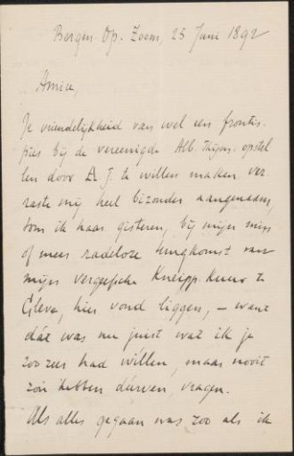 Letter to Jan Veth