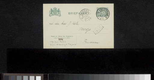 Postcard to Jan Veth