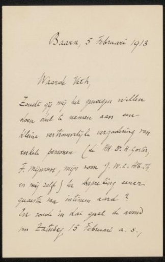 Letter to Jan Veth