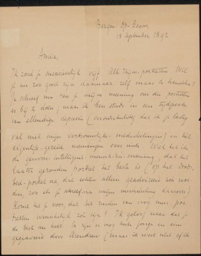 Letter to Jan Veth