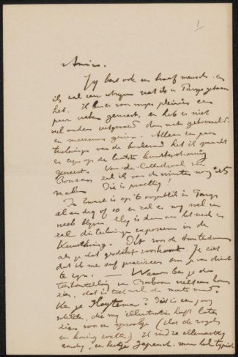 Letter to Jan Veth