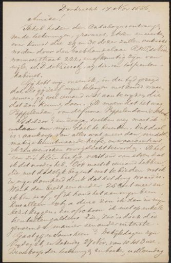 Letter to Jan Veth