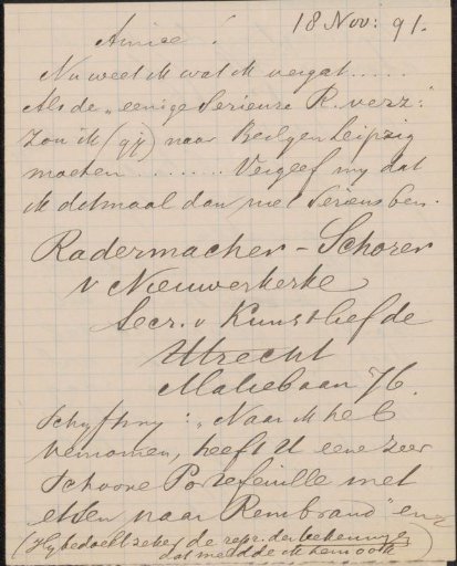 Letter to Jan Veth