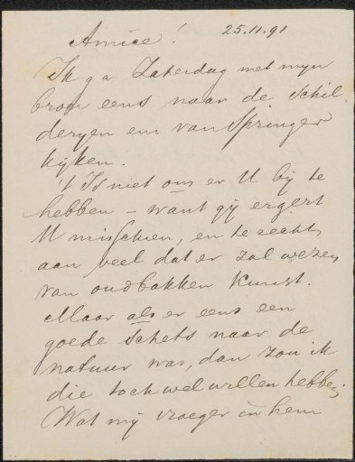 Letter to Jan Veth