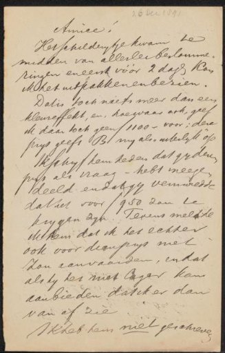 Letter to Jan Veth