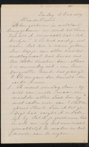 Letter to Jan Veth