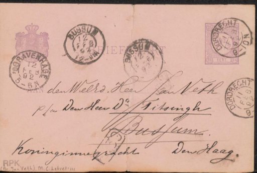 Postcard to Jan Veth