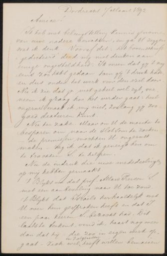 Letter to Jan Veth