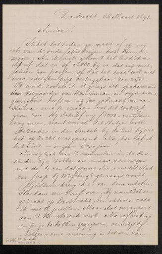 Letter to Jan Veth