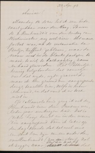 Letter to Jan Veth