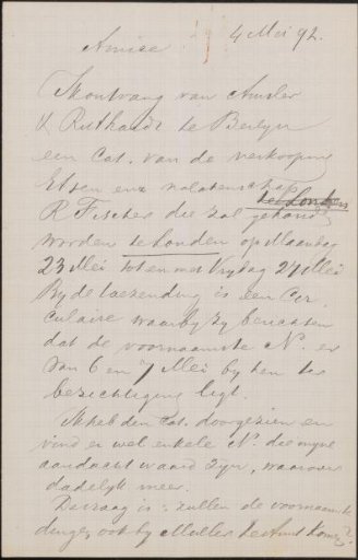 Letter to Jan Veth