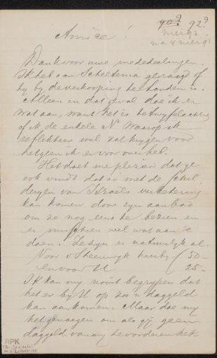 Letter to Jan Veth