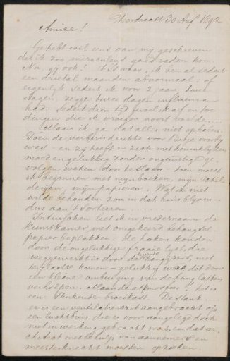 Letter to Jan Veth