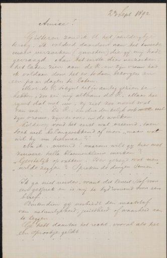 Letter to Jan Veth