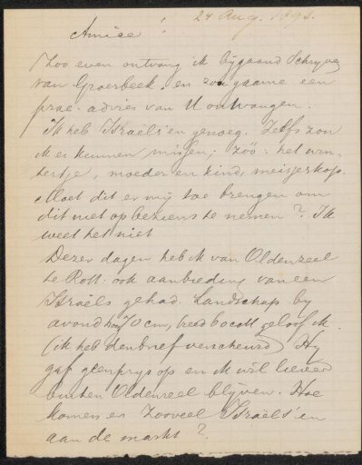 Letter to Jan Veth